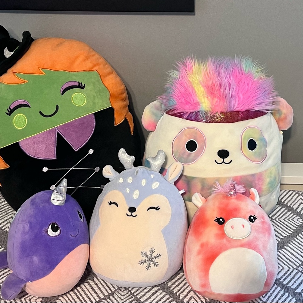 Squishmallows Colorful Stuffed Animal Set